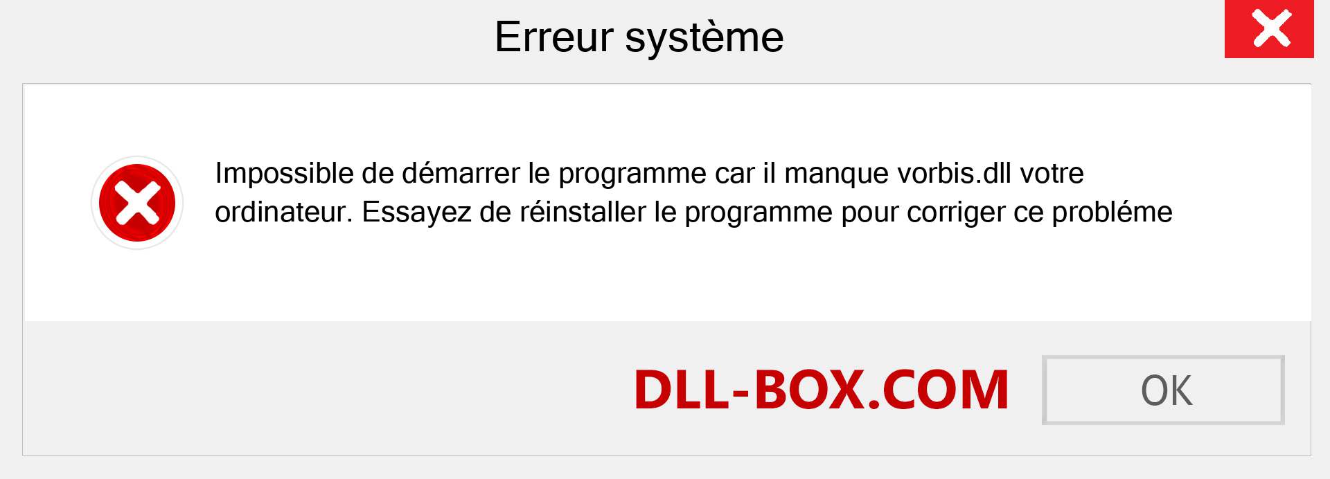 Le fichier vorbis.dll est manquant ?. Télécharger pour Windows 7, 8, 10 - Correction de l'erreur manquante vorbis dll sur Windows, photos, images